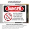 Signmission No Cell Phone Use In Area, 14 in W x Rectangle, Vinyl Decal OS-2PACK-DS-D-1014-L-1736 - alternate 4